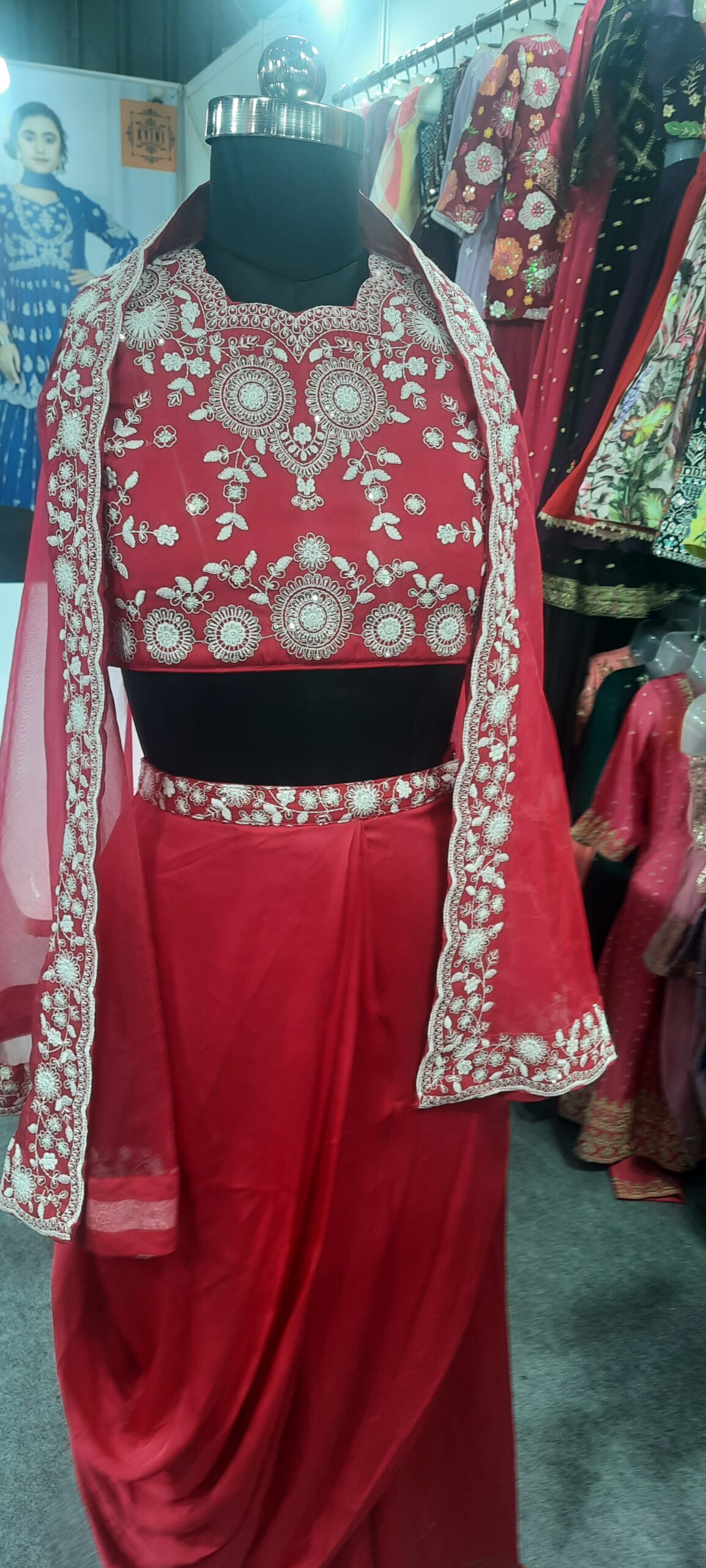 Georgette Party Wear Indo Western Lehenga