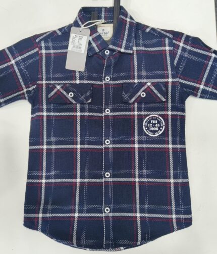kids check fabric shirt