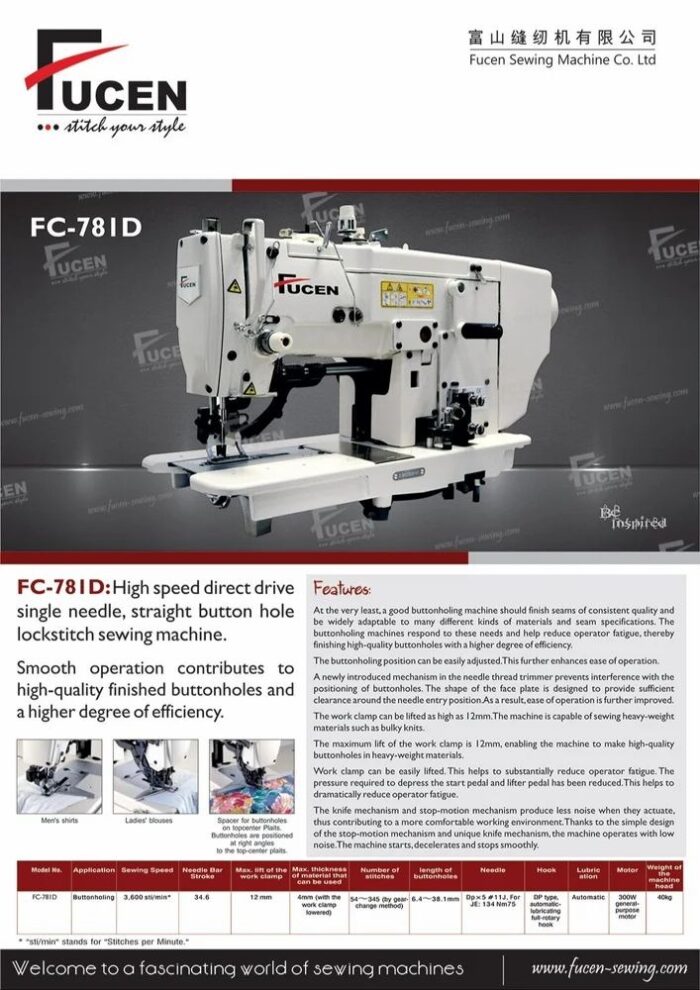 High Speed Direct Drive Single Needle