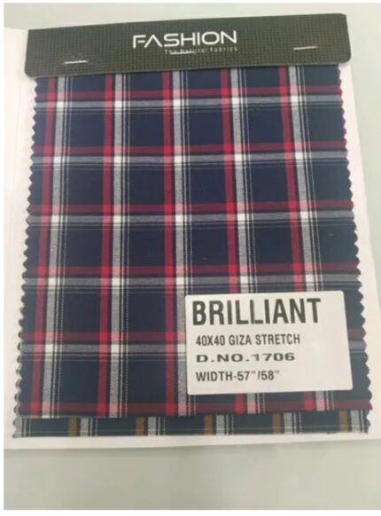 Polyester Checks Shirting Fabric/Meter