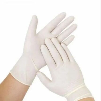 White Latex Examination Powdered Gloves