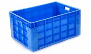 Rectangular Solid Box Plastic Crates - 650 Mm X 450 Mm X 315 Mm, For Industrial, Capacity: 50 Kg