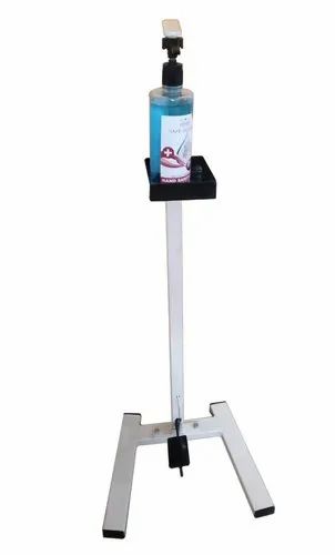 Mild Steel Floor Mounted Sanitizer Dispenser Pedal Operated, Knock Down, Adjustable