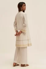 Off White Silver Woven Co-ord Set