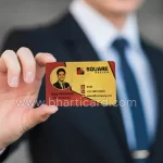Rectangular Gold & Silver PVC Glitter ID Card, Silkscreen