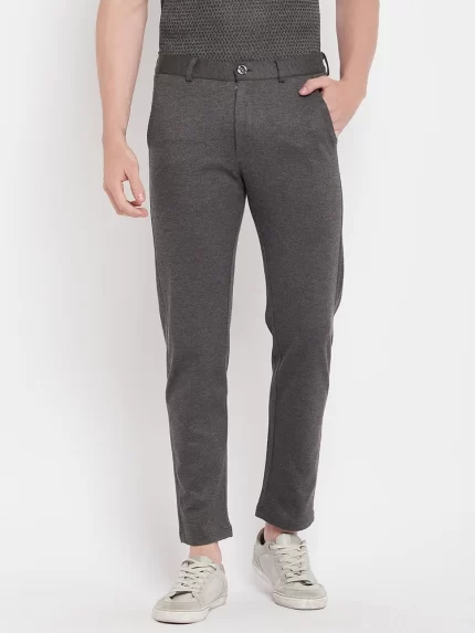 Grey Plain Mens Trouser Fabric, Handwash, 200-250/Piece