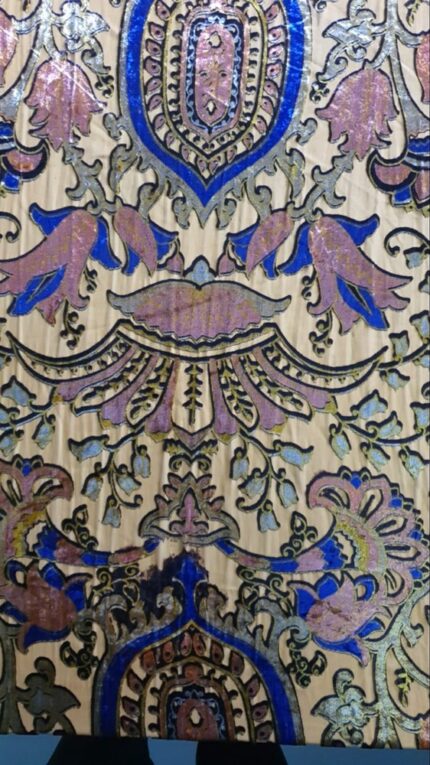 Kedarnath Brasso-44" Brasso Chiffon Base Multi Velvet Fabrics