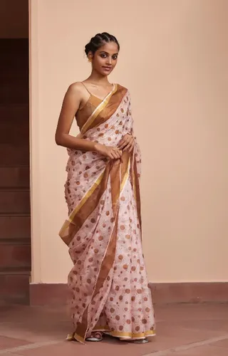 Gulabi Bindi Saree / piece