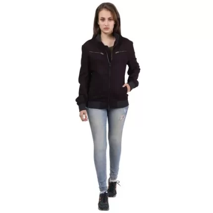 Ladies Black Woolen Jacket