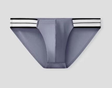 Solid color men's sexy tight low waist high fork underwear