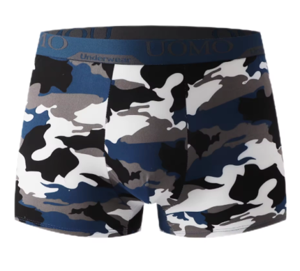 Camouflage Random polyester style mens men's mid waist underpants