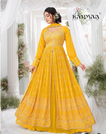 Printed Rayon Blend Stitched Anarkali Gown