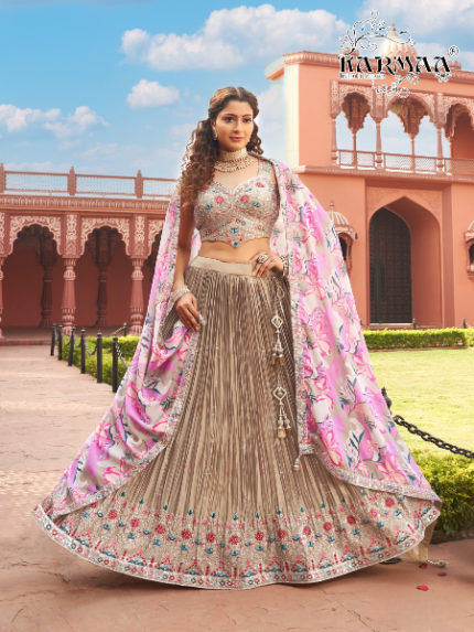 Wine Multicolor Digital Print, Zardozi, Sequins and Thread work Floor Length Anarkali Suit
