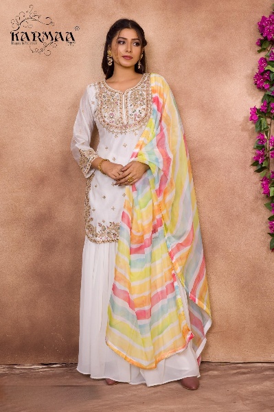 Indian Kurti for Womens With Palazzo Dupatta