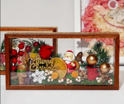 New Style Preserved Flowers Santa Clause Photo Frame
